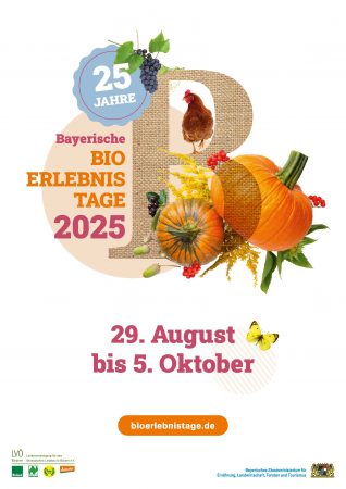 Plakat zu den Bioerlebnistagen 2025